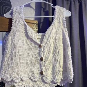 Hand knitted vest